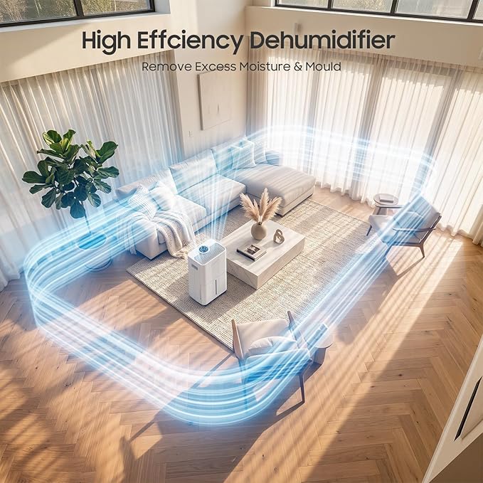 1600 Sq.ft Dehumidifier for Basement,21 Pints Dehumidifiers for Home with Drain Hose,3 Modes, 24H Timer,Washable Filter, Intelligent Humidistat for Bedroom, Bathroom, Large Room