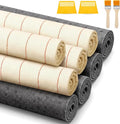 Tudomro 12 Pcs 79'' X 59"，71'' X 39" Monks Cloth for Rug Non Slip Backing | Tufting Backing Cloth with Anti-slip Dots, Includes Cleaning Brush and Scraper for DIY Rug Making, Durable Weave Fabric