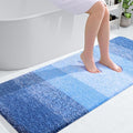 OLANLY Bathroom Runner Rugs Mat 59x24, Extra Soft Absorbent Microfiber Bath Rugs, Rubber Backing, Quick Dry, Long Bath Mats for Bathroom, Tub and Shower, Home Decor Accessories, Light Royal Blue