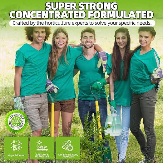 Mulch Glue for Landscaping 1.3 Gallon, High-Concentration Rock Glue, Gravel Binder with Ultra-Stick Grip, Covers 2X More Area for Pea Gravel, Mulch & Pebbles, Long-Lasting & Non-Toxic