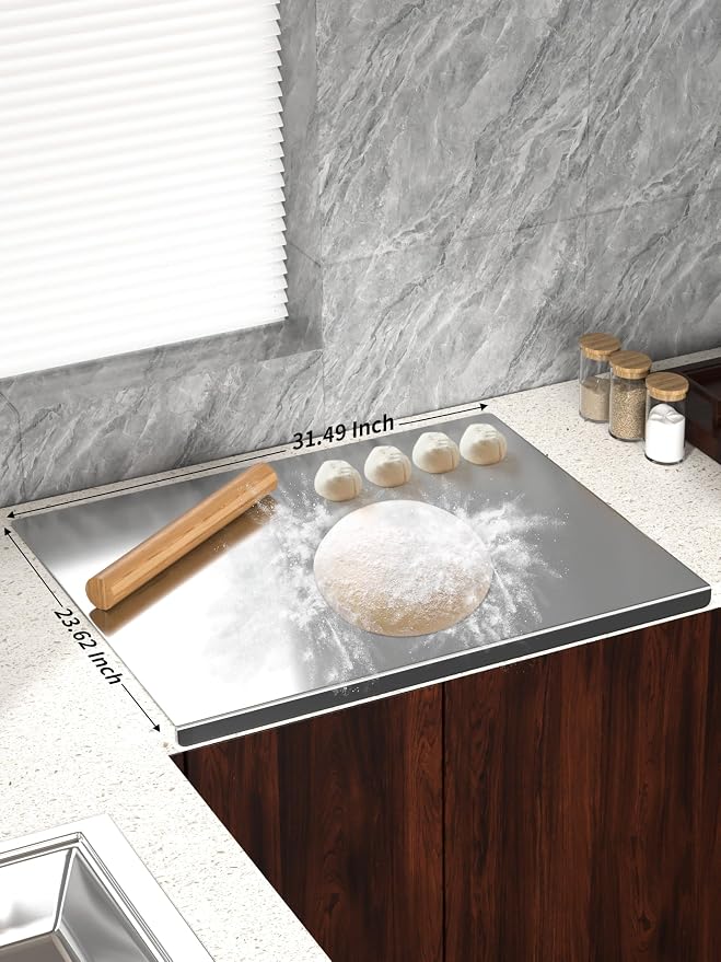 Titanium Cutting Boards for Kitchen，Titanium Cutting Board Large， Dishwasher Safety, Easy to Clean, Cutting Boards Non Toxic, Non Slip&Low Noise Chopping Board (31.4 * 23.6)