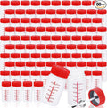 Mumufy 60 Pcs Touch up Paint Bottles with Brush and Lid Empty Touch up Bottle with Mixing Balls 2 oz Fluid Capacity Leftover Paint Container for Car Scratches Repair (Red)