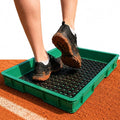 Cinnvoice Tennis Court Shoe Cleaning Tray with Brush Mat, Clay & Sand Removal for Courts, Sports Facilities, Entryway Boot Cleaner, 24 x 16.5 x 3.7 Inches