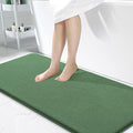 OLANLY Memory Foam Bathroom Runner Rugs 47x24, Long Bath Mats, Olive Green | Soft Quick Dry Bath Mats, Non-Slip, Absorbent Machine Washable Mat for Bathroom Floor, Tub and Shower, Home Decor Accessories