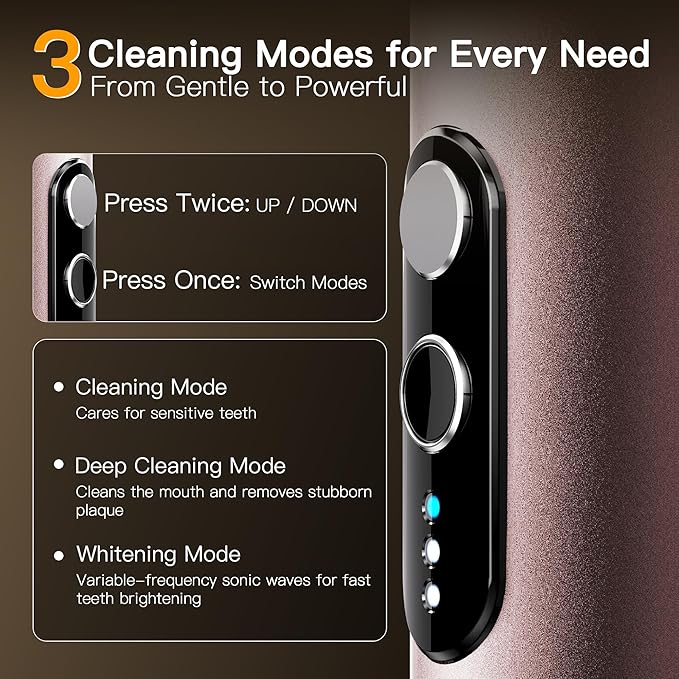 M23 Travel Electric Toothbrush for Adults, Retractable Portable Sonic Toothbrush, Aluminum Body, 30-Day Battery, Universal USB-C Charging, IPX7 Waterproof, Compact Travel Size Toothbrush
