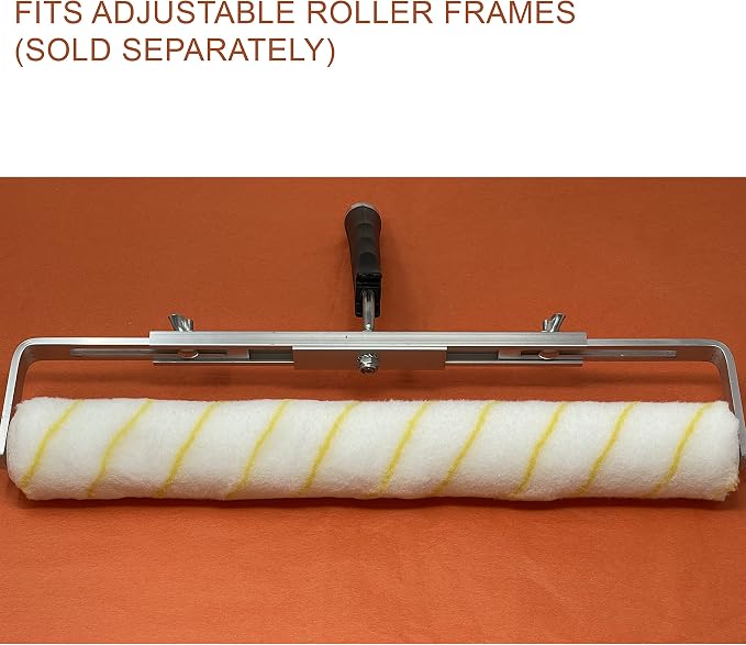 Allgala 18 Inch Paint Roller Covers Shedless Lint Free 24 Bulk Pack 1/2 inch Nap Paint Roller Cover Sleeves with End Caps -Model TH10324