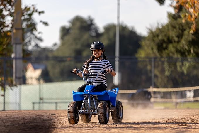 Razor Dirt Quad Electric 4-Wheeler Ride-On for Kids Ages 8+, 120 lb Max Weight – 350W Motor, Up to 8 Mph, 40-Min Run Time on High Speed, Twist-Grip Throttle, Steel Wheels with 12” Pneumatic Tires