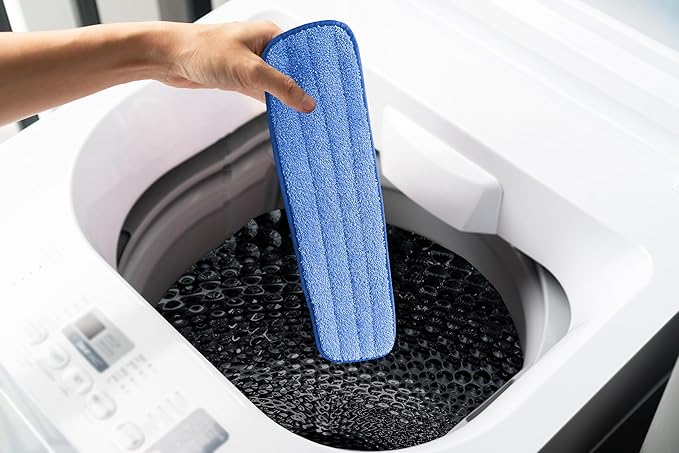 18" Microfiber Mop Pads - Hook and Loop, Washable, Wet/Dry : 12 Pack