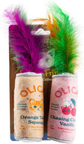 Haute Diggity Kitty Olicat Catnip Toys, Soft Plush Cat Toys Catnip Filled with Interactive Crackle Sound & Feathers, Safe & Durable Toy for Cats & Kitten, 2 Pcs