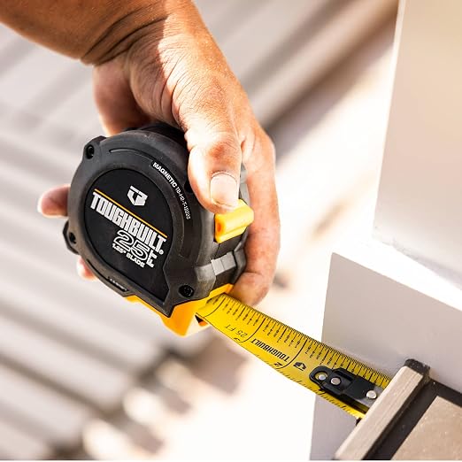 ToughBuilt - 25 Ft. ProBlade Tape Measure, Blade Control, TB-H2-T-12225 | 1.25 In. Double-Sided Blade, Magnetic Hook, 11 Ft. Standout, Blade Control, Professional Accuracy