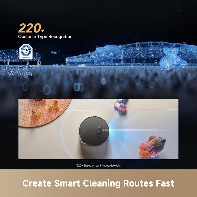 DREAME L60 Ultra PE Robot Vacuum and Mop, 30,000Pa Suction, Self-Cleaning,Corner-to-Edge Deep Cleaning, Detangling Brush, Obstacle Avoidance and 360° Navigation, Black