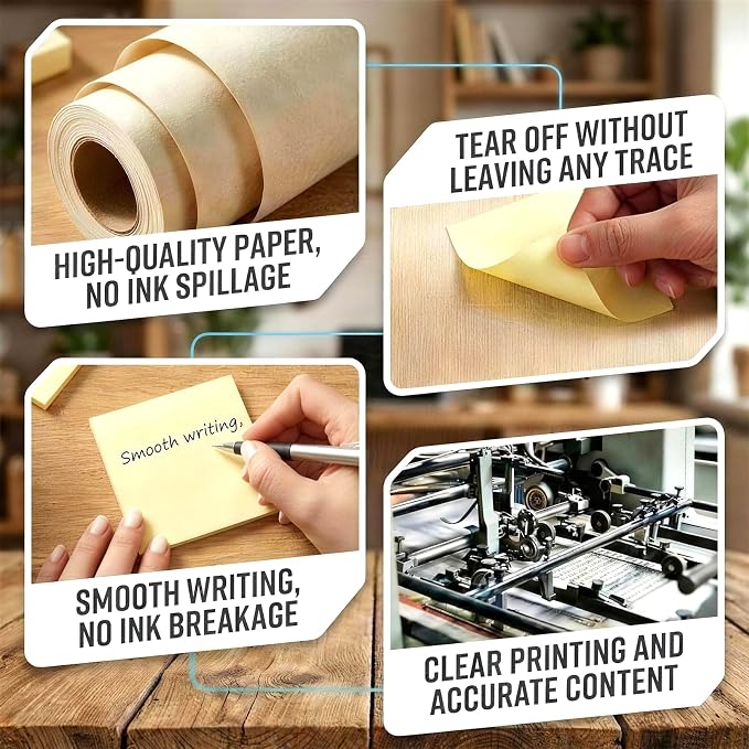 Bulk Personalized Sticky Notes 3"x3" – Custom Notepads with Logo or Text, 50 Sheets per Pad, Custom Post it Notes, 3–100 Pack for Business Marketing, Office (50)