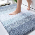 OLANLY Bathroom Rugs Mat 36x24, Extra Soft Absorbent Microfiber Bath Rugs, Rubber Backing, Quick Dry, Machine Washable Bath Mats for Bathroom Floor, Tub and Shower, Home Decor Accessories, Blue