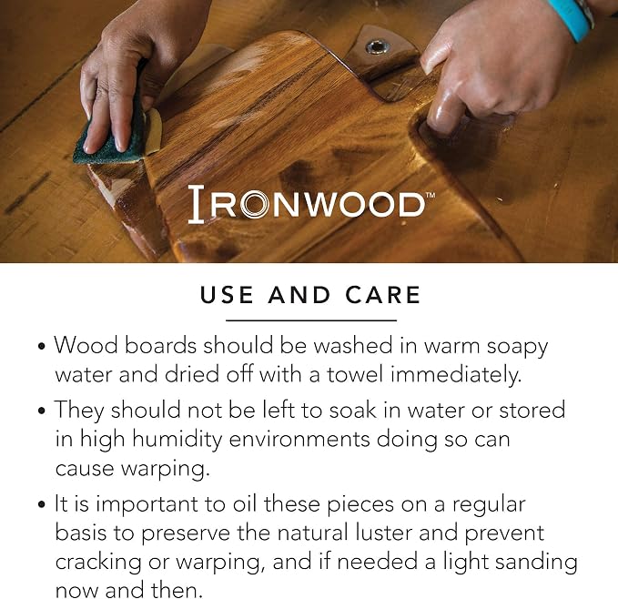 Ironwood Gourmet Double-Sided Countertop Lyon Pastry/Cutting Board With Gravy Groove, Acacia Wood 17.25 x 24 x 1.25 inches | Extra Large Wood Cutting Board With Juice Groove | Countertop Lip Keeps The Board In Place | Easily Knead Dough & Carve Meat