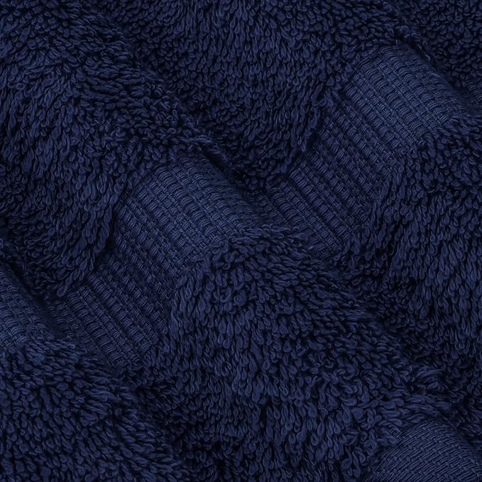 Chakir Turkish Linens 100% Cotton Premium Turkish Towels for Bathroom | 30'' x 60'' Large Bath Towels (4 Piece, Navy)