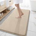OLANLY Memory Foam Bathroom Runner Rugs 47x20, Absorbent Long Mat, Beige | Soft Quick Dry Bath Mat Rugs, Non-Slip, Machine Washable Mat for Bathroom Floor, Tub and Shower, Home Decor Accessories