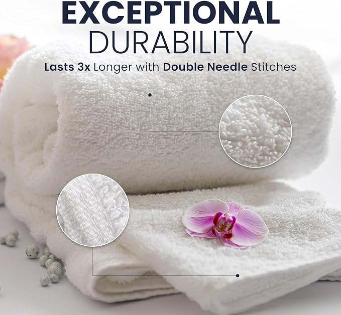 belem Bulk Salon Towel -120 Hand Towels Bulk(16x27) - 10 Dozen Wholesale Economy Massage Towels - Light Weight & Quick Dry Bulk Hand Towels – Ideal for Spa, Pool, Hair & Gym Towels(010602)
