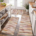 XLHOMO Kitchen Rugs Sets of 3, Non Slip Washable Kitchen Mats for Floor, Cushioned Anti-Fatigue Comfort Kitchen Mat, Rubber Backing Abstract Kitchen Floor Mat for Laundry, Desk, Sink, Office