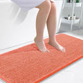 OLANLY Large Bathroom Rugs 45x27, Extra Soft Absorbent Chenille Bath Rugs, Rubber Backing Quick Dry, Machine Washable Bath Mats for Bathroom Floor, Tub and Shower, Home Decor Accessories, Coral