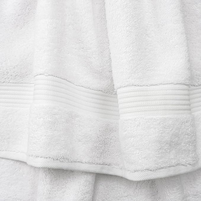 Cotton Paradise 100% Cotton Turkish Towel Set, Soft Absorbent Quick Dry, 4 Piece Hand Towel Set, Snow White