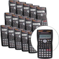 24 Pack Scientific Calculators, 2 Line Engineering Large Display Scientific Calculator Bulk Multi-Function Ideal for Student Teacher Algebra Chemistry Finance Construction Office School Business