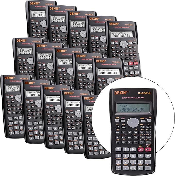 24 Pack Scientific Calculators, 2 Line Engineering Large Display Scientific Calculator Bulk Multi-Function Ideal for Student Teacher Algebra Chemistry Finance Construction Office School Business