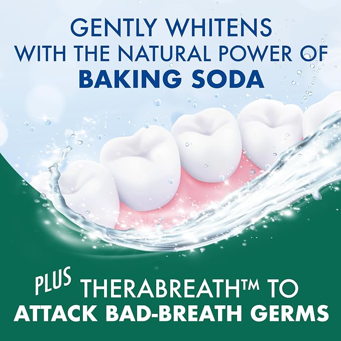 ARM & Hammer Toothpaste Plus TheraBreath Breath Fresheners, ICY Mint Flavor, Teeth Whitening Toothpaste, Anticavity Fluoride for Bad Breath, 5.5 Oz (Pack of 2)