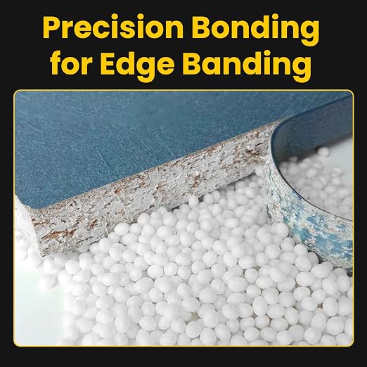 EVA Hot Melt Adhesive for Edge Banding Machine, Edge Band Woodworking Glue Pellets for PVC, ABS, Acrylic, Wood Veneer, Melamin Edgeband etc. (5kg/11lbs, Natural)