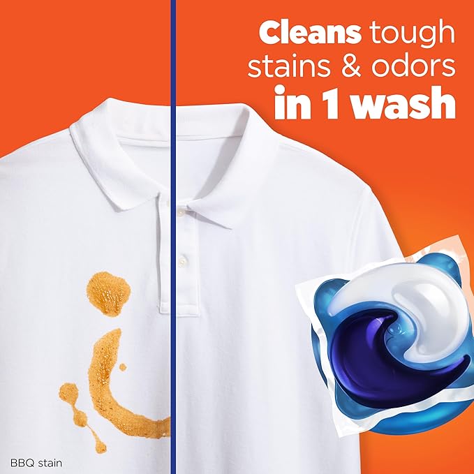 Tide PODS laundry detergent pacs, 3-in-1 Stain Remover, Odor Fighter, Color Protector, 102 Count, HE compatible, Spring Meadow Scent