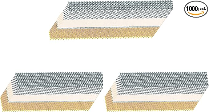 HW HAMWOO 34°Framing Nails,2",1000pcs | Hot Dipped Galvanized,Ring Shank