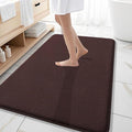 OLANLY Memory Foam Large Bathroom Rugs 59x35, Absorbent Bath Mat, Brown | Soft Quick Dry Bath Mat Rugs, Non-Slip, Machine Washable Mat for Bathroom Floor, Tub and Shower, Home Decor Accessories