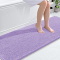 OLANLY Bathroom Runner Rugs 70x24, Soft Absorbent Chenille Bath Rugs, Rubber Backing Quick Dry, Machine Washable Long Bath Mats for Bathroom Floor, Tub and Shower, Home Decor Accessories, Lavender