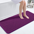 OLANLY Bathroom Runner Rugs 47x20, Extra Soft Absorbent Chenille Bath Rugs, Rubber Backing Quick Dry, Machine Washable Long Bath Mats for Bathroom Floor, Tub and Shower, Home Decor Accessories, Purple
