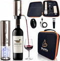 Electric Wine Aerator and Opener Set with Premium EVA Case and Accessories - Rechargeable Automatic Liquor Dispenser Pourer with Foil Cutter, Vacuum Sealer, USB-C Charging Cable - Gift Set