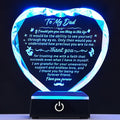 Gifts for My Dad from Son and Daughter, Thank You for the Gift, Laser Engraved Heart-Shaped Crystal Souvenirs Prepared for Dad's Birthday, Father's Day, Christmas and Valentine's Day
