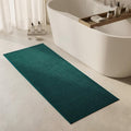Triohero Bathroom Runner Rug, Long Bath Mat Washable Thin Quick Dry Low Pile Bathroom Runner Rugs 24 x 60 Non Slip, Dark Green 24"x60"