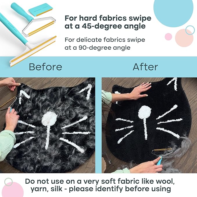 Uproot Clean Hairmageddon Survival Kit & Deshedder Set: 3 Uproot Clean Pet Hair Remover Sizes & Convenient Cat & Dog Brush for Shedding - Easy Grooming & Whole-House Fur Removal