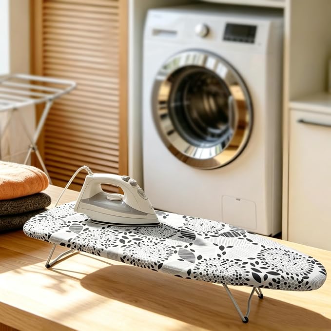 Tabletop Ironing Board with Heat Resistant Cover and Pad,30x12Inch | Heavy Duty Ironing Board with folding legs, Hook for Hanging, Portable Folding Mini Iron Board for for Dorm Apartment Travel