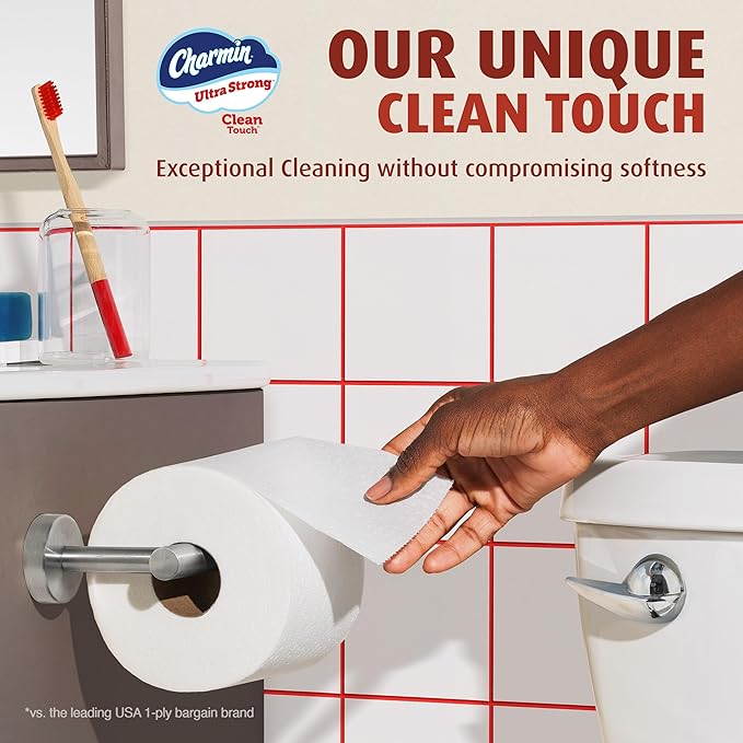 Charmin Ultra Strong Clean Touch Toilet Paper, 18 Family Mega XL Rolls = 126 Regular Rolls