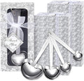 50 Set Heart Measuring Spoons, Bulk Wedding Favors for Guests, Bridal Shower Favors, Kitchen Measuring Spoon Gift for Party Souvenirs Birthday Tea Party Gifts for Guests