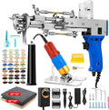 Vehipa Rug Tufting Gun with Carpet Trimmer Kit - 2 in 1 Cut Loop Pile Tufting Gun with Tufting Shears, Tufting Cloth, Yarn, Brushes, Scrapers for DIY Rug Making