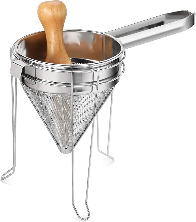 New Star Foodservice 42566 3-Piece Stainless Steel China Cap Strainer Set