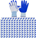 WHEATHUSK 144 Pairs Gardening Work Gloves Bulk for Men Women, Breathable Rubber Coated Garden Gloves for Construction, 9.1 Inch