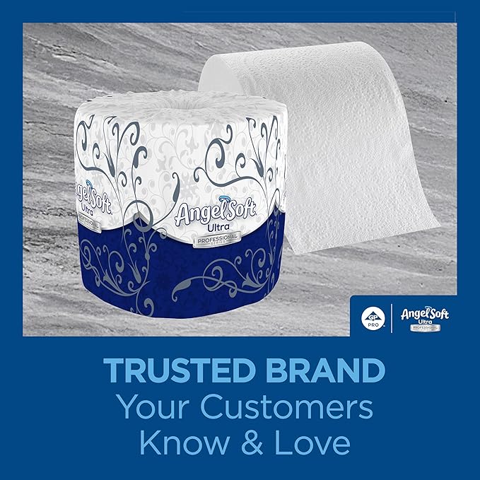 Georgia-Pacific Angel Soft Ultra Professional Series 2-Ply Embossed Toilet Paper by GP PRO (Georgia-Pacific), 16560, Paper, 60 Count (Pack of 1), White, 24000 sheets per case