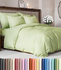 Duvet Cover King Size Set - Extra Soft King Duvet Cover 104" x 90" with 2 Pillow Shams for Women, Men, Kids & Teens - Hotel Luxury with Zipper Closures & Ties - Comfy & Breathable (Light Sage Green)