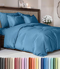 Duvet Cover Cal King Size Set - Extra Soft Cal King Duvet Cover 104" x 98" with 2 Pillow Shams for Women, Men, Kids & Teens - Hotel Luxury w/ Zipper Closures & Ties - Comfy & Breathable (Denim Blue)