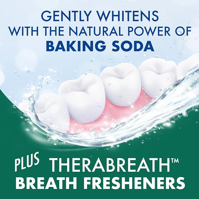 ARM & HAMMER Plus TheraBreath Toothpaste, ICY Mint, 5.5 oz, 4-Pack | Whitening, Anticavity Fluoride, Toothpaste For Bad Breath
