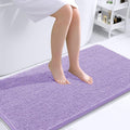 OLANLY Bathroom Runner Rugs 44x24, Soft Absorbent Chenille Bath Rugs, Rubber Backing Quick Dry, Machine Washable Long Bath Mats for Bathroom Floor, Tub and Shower, Home Decor Accessories, Lavender