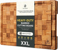 Extra Large Bamboo Wooden Cutting Board Wood Cutting Boards for Kitchen | Non Slip, Non Toxic, Butcher Block, Best Cutting Board, Must Haves, Kitchen Essentials Accessories, House Warming Decor