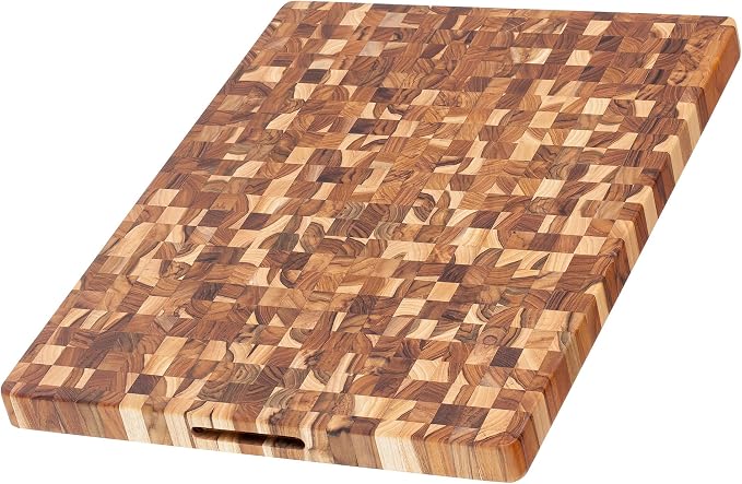 Teakhaus Butcher Block Cutting Board - Extra Large Wooden Cutting Board - Holiday Gift Ideas for Men and Women - Gift-Ready End Grain Wood, Knife Friendly - FSC Certified